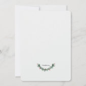 Krans met rode bessen uitnodiging (Achterkant)