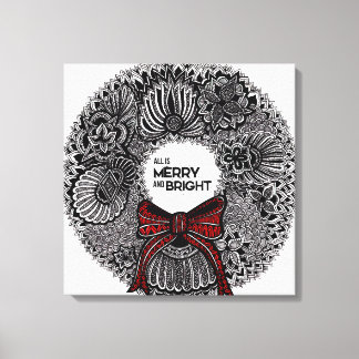 Krans met tekst canvas afdruk