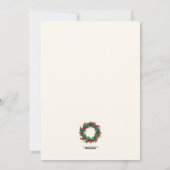 Krans van bessen Foto Kerstkaart (Achterkant)