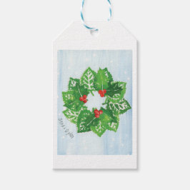 Krans van bladeren - Kinder kunst voor CHOC Cadeaulabel