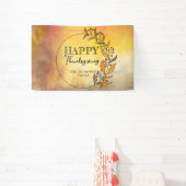Krans van doedelbladeren en bessen Thanksgiving Spandoek (Insitu)