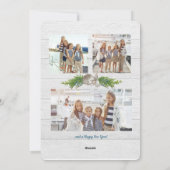 Krans van groenblijvende takken en schelpen Kerst Feestdagenkaart (Achterkant)