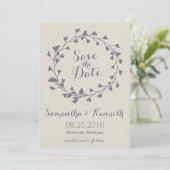 Krans van harten Bewaar de datumkaart Save The Date (Staand voorkant)