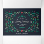 Krans van vreugde drieluik wenskaart (Binnenkant midden)