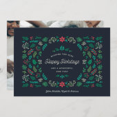 Krans van vreugde feestdagenkaart (Voorkant / Achterkant)