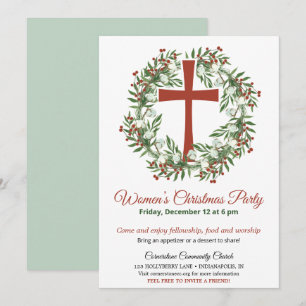Krans voor kerstfeest van vrouwenvereniging kaart