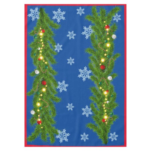 Krans voor vakantie Kerstmis Garland Tafelkleed (Voorkant)