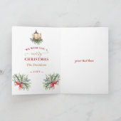 Krans Wij wensen u een vrolijk kerstfeest Kaart (Binnen)