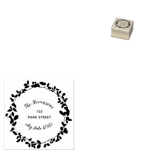 Kransadres Rubberstempel (Gestempeld)