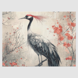 Kransbloesem Inktwassing Kraanvogel (1) Tissuepapier