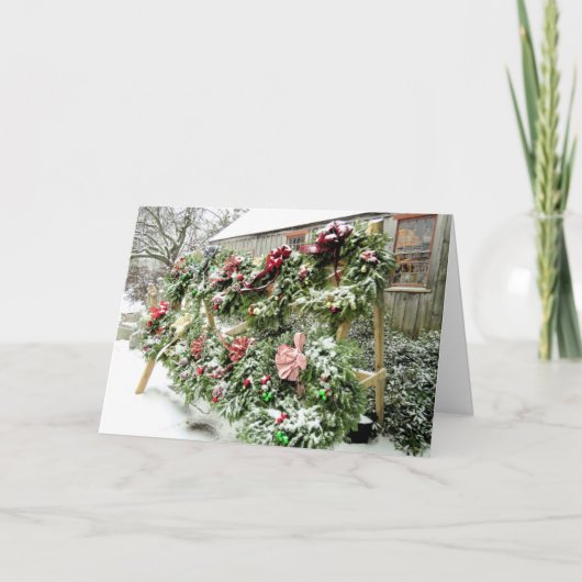 Kransen te koop feestdagen kaart (Voorkant)