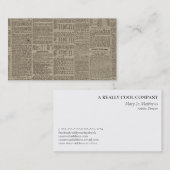  krant 1902 visitekaartje (Voorkant / Achterkant)