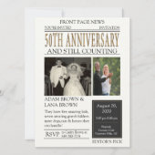 Krant 50ste verjaardagsfeest kaart (Voorkant)