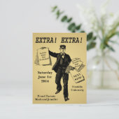  krant Afstuderen Aankondiging (Staand voorkant)