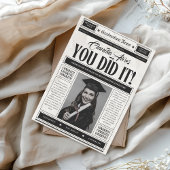  krant Afstuderen aankondiging Kaart