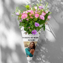 Krant Bruidsmeisje Bouquet Voorstel Retro