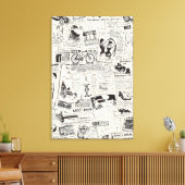  krant canvas afdruk (Insitu (Woonkamer))