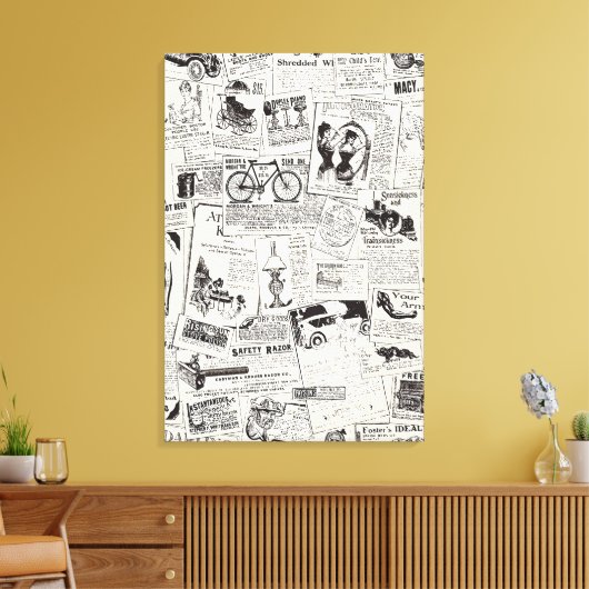  krant canvas afdruk (Insitu (Woonkamer))
