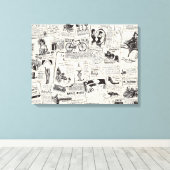  krant canvas afdruk (Insitu (Houten vloer))