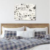  krant canvas afdruk (Insitu (Slaapkamer))