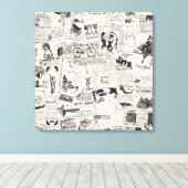 krant canvas afdruk (Insitu (Houten vloer))