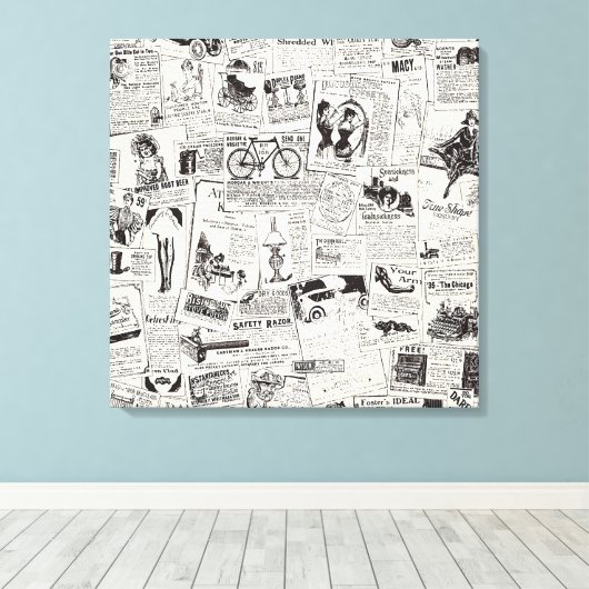 krant canvas afdruk (Insitu (Houten vloer))