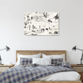  krant canvas afdruk (Insitu (Slaapkamer))