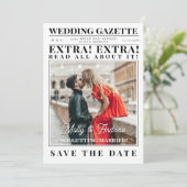 krant Custom Foto Opslaan van de datum Kaart (Staand voorkant)