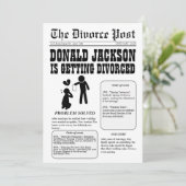 Krant echtscheiding uitnodiging: Probleem opgelost Kaart (Staand voorkant)