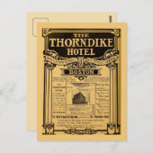  krant en Thorndike Hotel Boston Briefkaart (Voorkant / Achterkant)