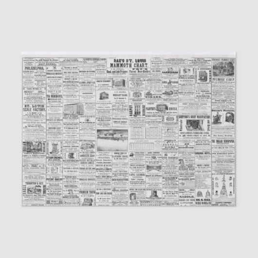 krant Ephemera Decoupage Tissuepapier (Voorkant)