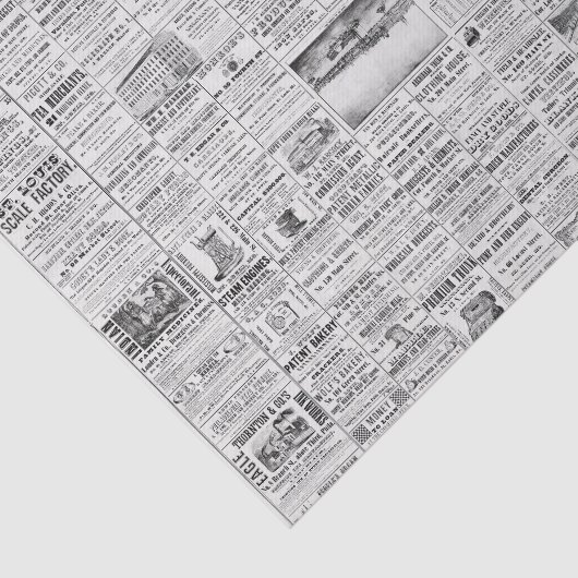 krant Ephemera Decoupage Tissuepapier (Detail)
