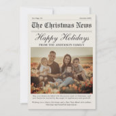 Krant Foto Kerst Kaart (Voorkant)