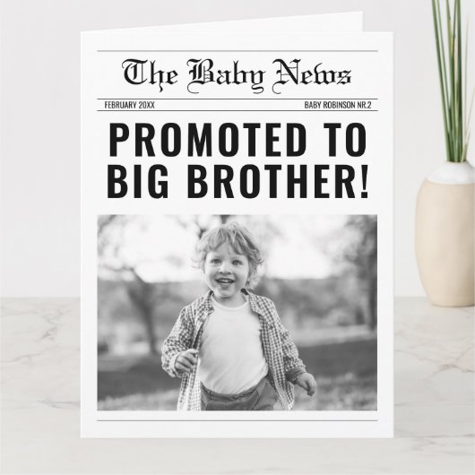 Krant Grappige Big Brother Zwangerschap Aankondigi Kaart