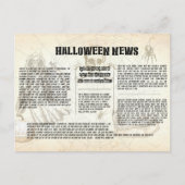 krant Halloween Briefkaart (Voorkant)