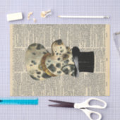 krant met bovenste hat dog-ontkoppeling tissuepapier (Craft)