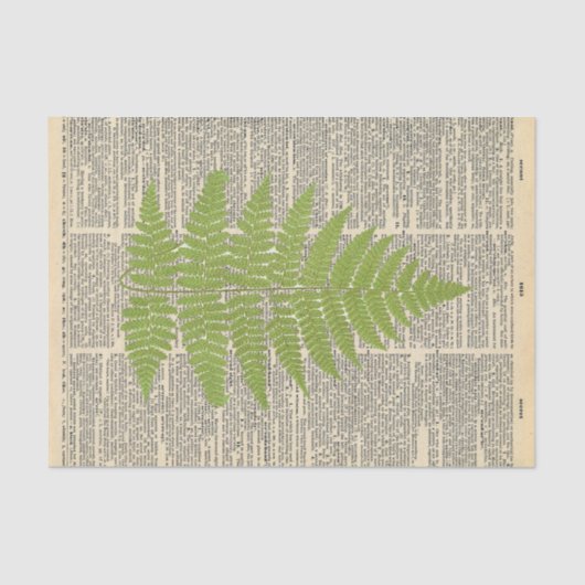 krant met groene leder-ontkoppeling tissuepapier (Voorkant)