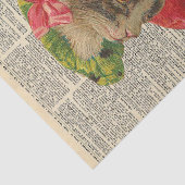  krant met kat Wearing Pet ontkoppeling Tissuepapier (Detail)