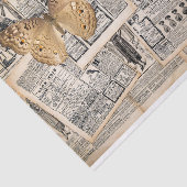  krant met mot en vlinder tissuepapier (Detail)