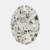  krant metalen ornament (Voorkant links)