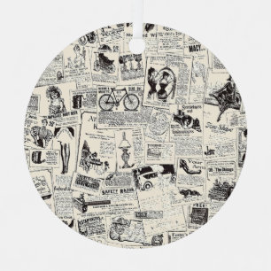  krant metalen ornament