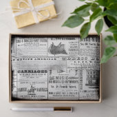  krant News Black & White Decoupaging Tissuepapier (Geschenk)