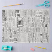  krant News Black & White Decoupaging Tissuepapier (Craft)