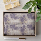 Krant Paarse Floral Tissuepapier (Geschenk)