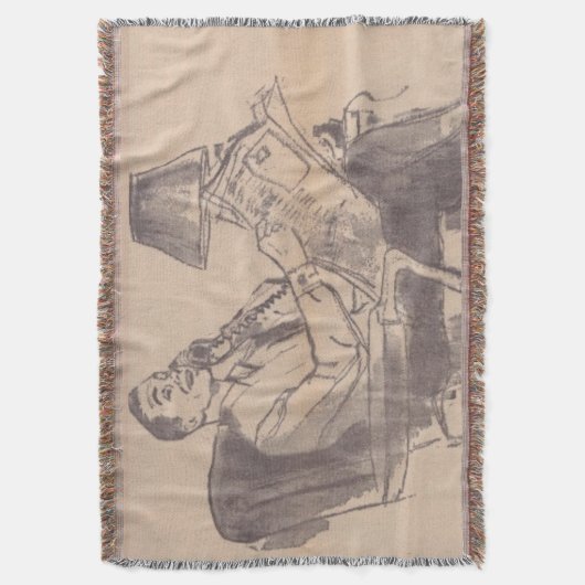 krant Papa Throw Blanket Deken (Voorkant Verticaal)