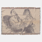 krant Papa Throw Blanket Deken (Voorkant)