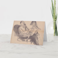  krant Papa Wenskaart