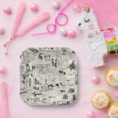  krant papieren bordje (Feest)