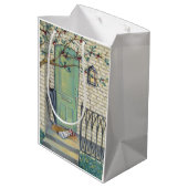 Krant & Paraplu Porch Gift Bag Medium Cadeauzakje (Achterkant Gekanteld)