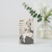 Krant Pet Girl Digital Art Visitekaartje (Staand voorkant)